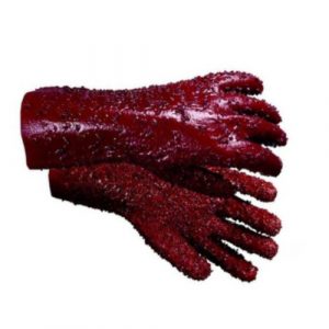 PVC Chip Coated Rough Surface glove with 12" Long Gauntlet Cuff